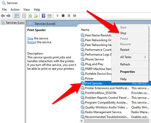 ریست فکتوری پرینتر